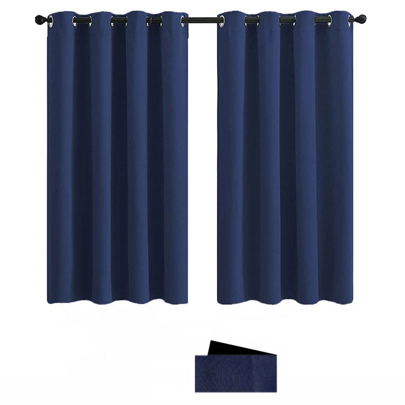 Rideaux 100% occultants thermiques double couche pour chambre 132x213cm