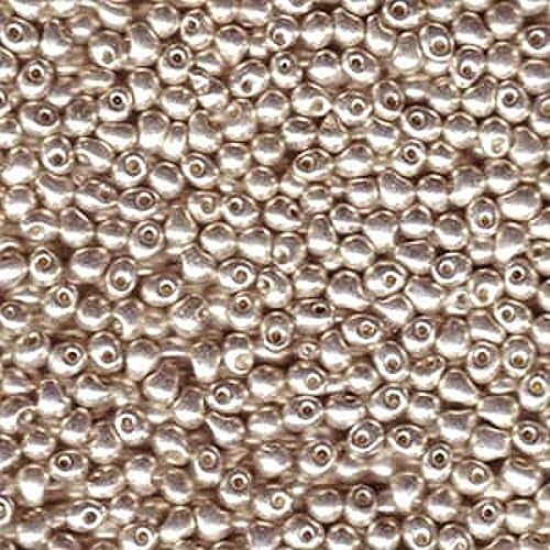 Galvanized Silver Miyuki Drop Beads 3.4mm