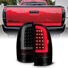 VIPMOTOZ Neon Tube LED Tail Light Lamp Assembly For 2005-2015 Toyota Tacoma - Matte Black Housing, Smoke Lens, Driver and Passenger Side