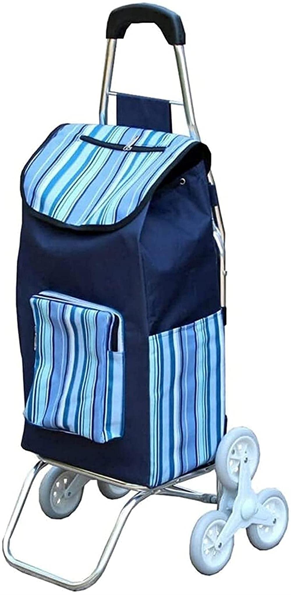 iumLeap Shopping Trolley on Wheels Portable Shopping Cart Convenient Portable Collapsible Shopping Folding Hand Trolley Car Camping (E 95cm)