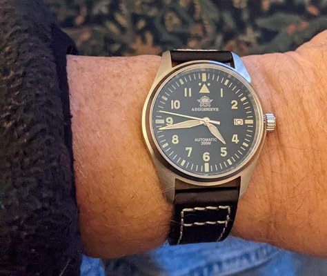 Buy ADDIESDIVE Automatic Pilot Watch Diver 200M for Men and Women with  Leather Strap Luminous Black Dial Online in Japan. B08YMW8ZZB