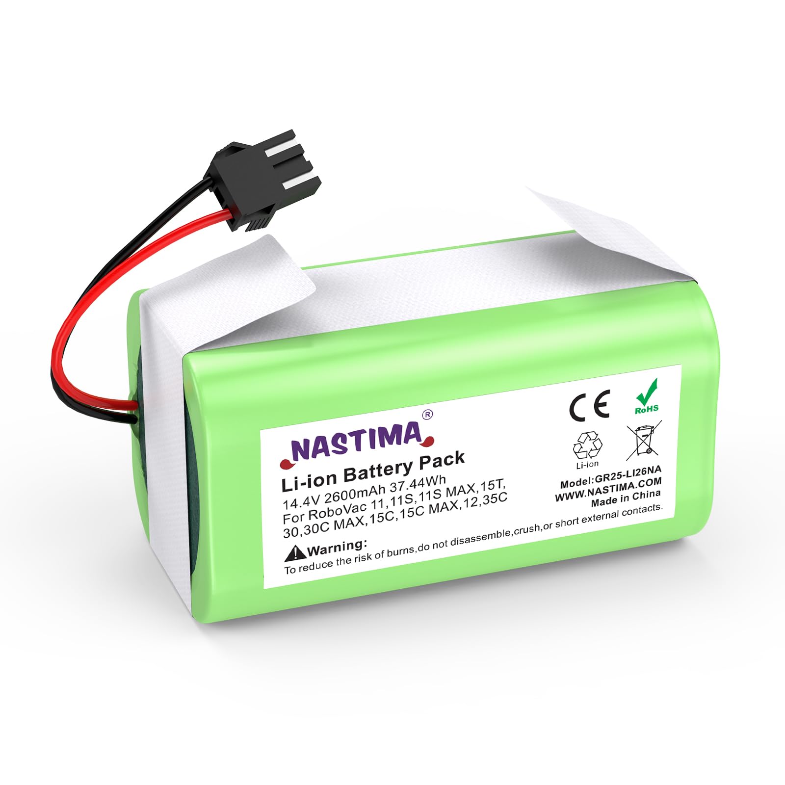 NASTIMA 14.4V 2600mAh Li-Ion Replacement Battery for Ecovacs Deebot N79