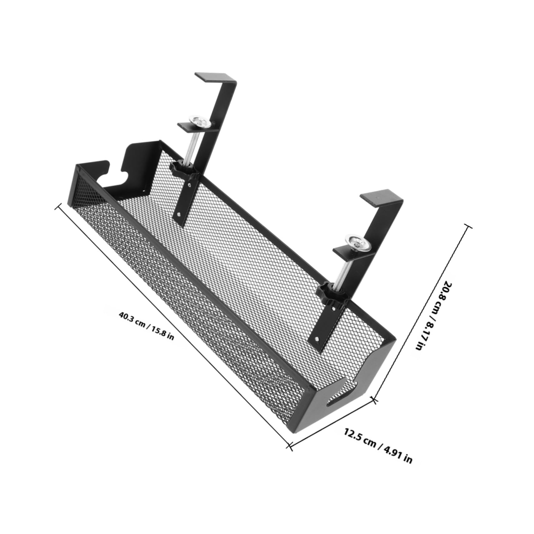 Toddmomy Bandeja Organizadora de Cables Metálica bajo Escritorio Estructura de Malla Negra Gestión sin Taladros para Oficina y Hogar Soporte Ligero y Resistente para Accesorios PC Gaming