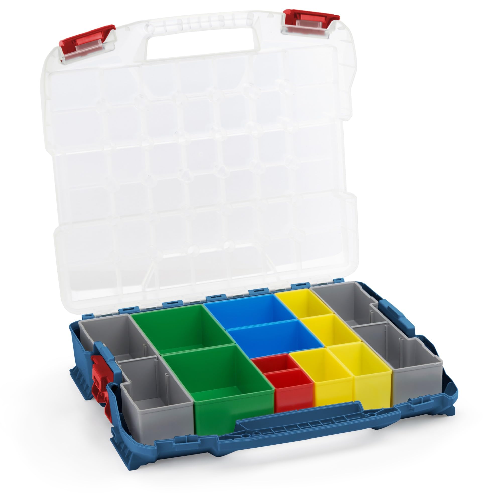 L-BOXX W-BOXX 102 Professional Azul incl. 2 Juego de Cajas de Inserción | Caja de Sortimentos L-Case | Caja de Tornillos con Tapa Transparente