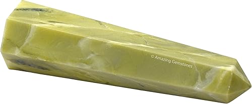 Miniatura 4 de Torres de cristal Serpentine  Obelisco de punto de cristal curativo natural para curación de Reiki y cuadrícula de cristal (2 a 3 pulgadas)