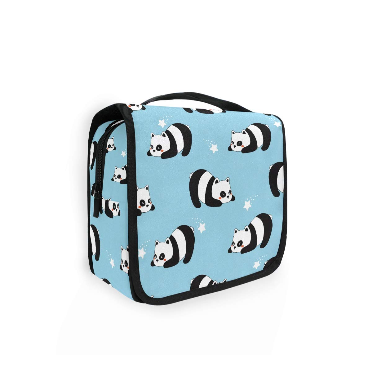 MoyyoCute Animal Lazy Panda Toiletry Bag Travel Wash Bag Organised Toiletry Bag Hanging Toiletry Bag Gym Camping Toiletry Bag Portable Cosmetic Organiser Bag for Women Girls Kids