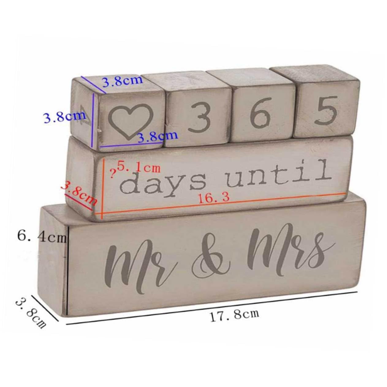 Calendario Di Nozze Conto Alla Rovescia Ornamenti Per Torta Della Futura Sposa Decorazione Da Tavolo in Legno