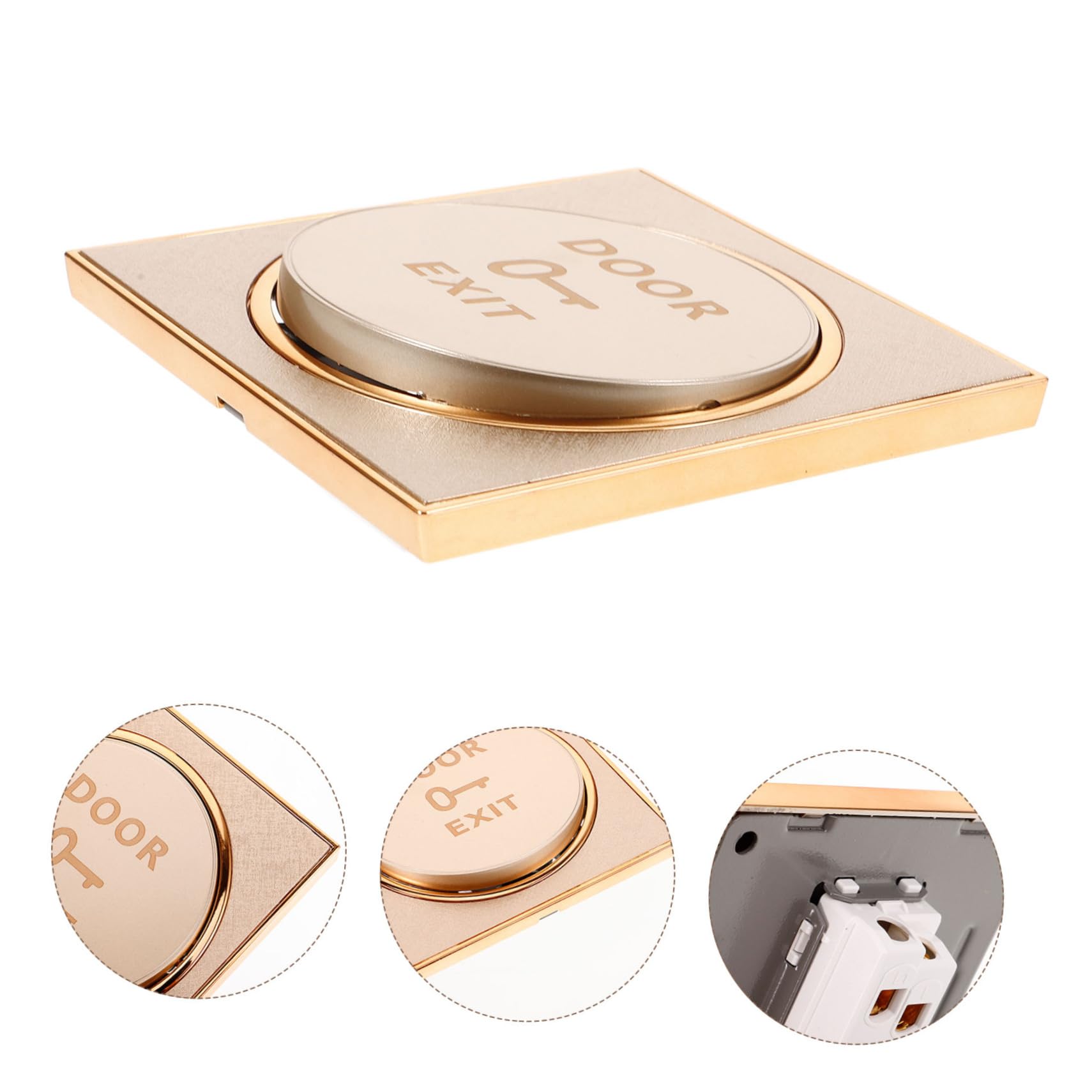 Uonlytech 5piezas Botón De Presión De Inoxidable Para Puerta Panel De Timbre De Pared Interruptor De Interior y Exterior Instalación Resistente