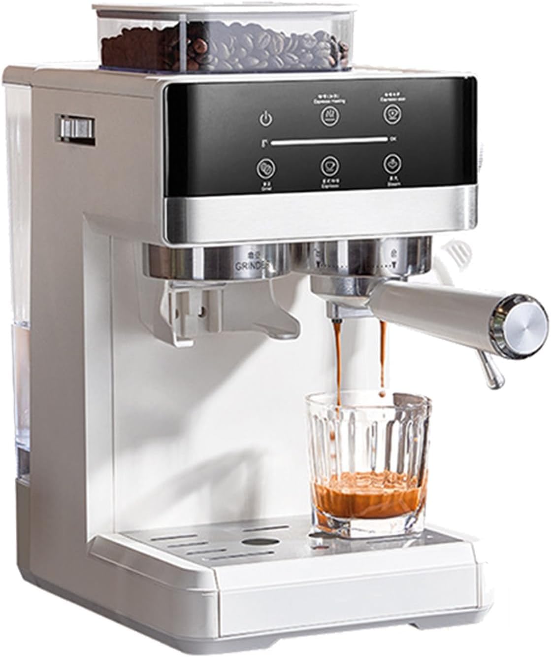 Cafetera Semi Automática con Molinillo y Espumador, 1.8 Litros