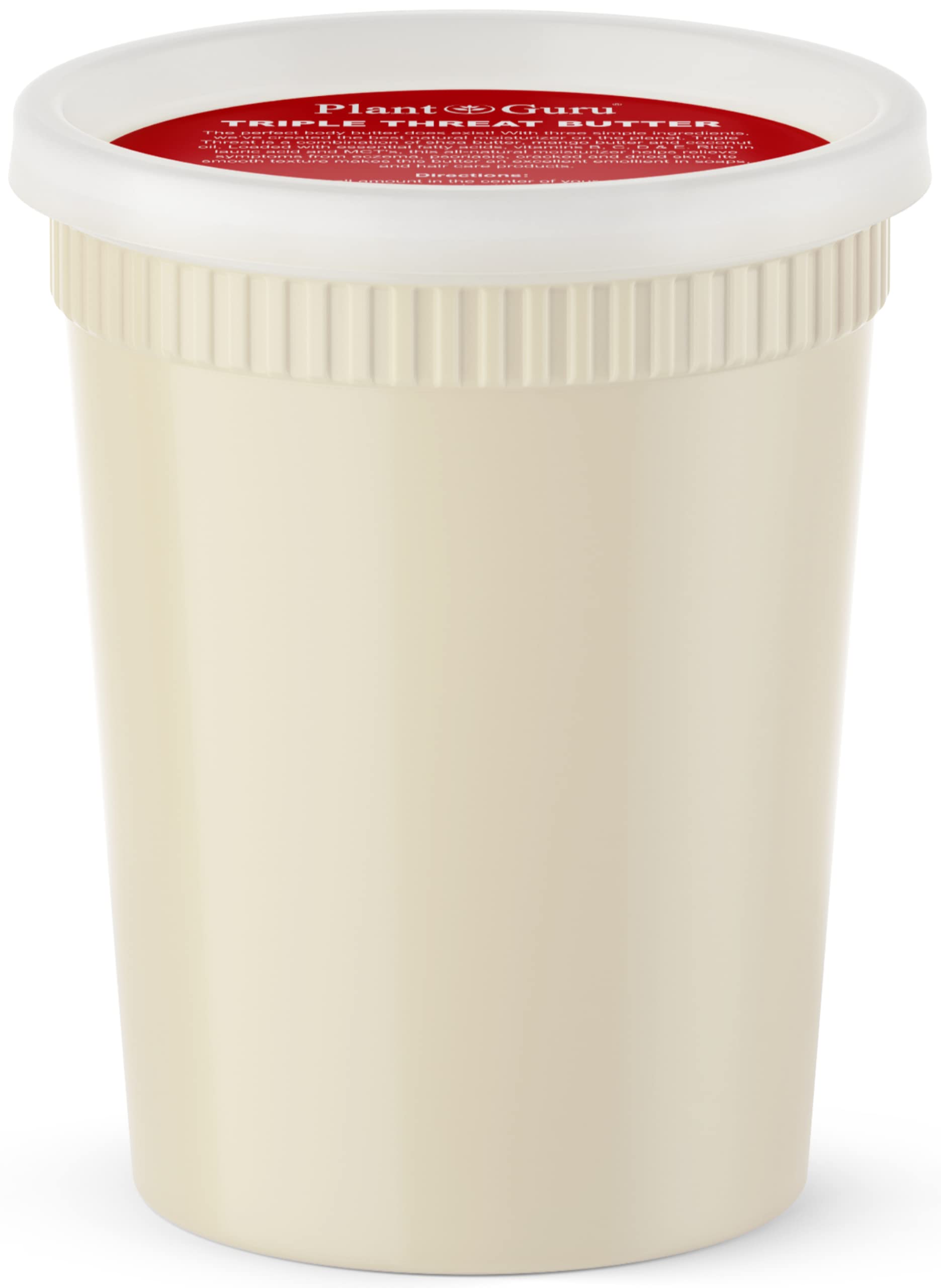 Triple Threat Body Butter 30 oz. / 1.9 lbs. - Blend of Shea, Mango & Coconut Oil - 100% Pure Natural Raw Unrefined Moisturizer For Dry Skin, Face And