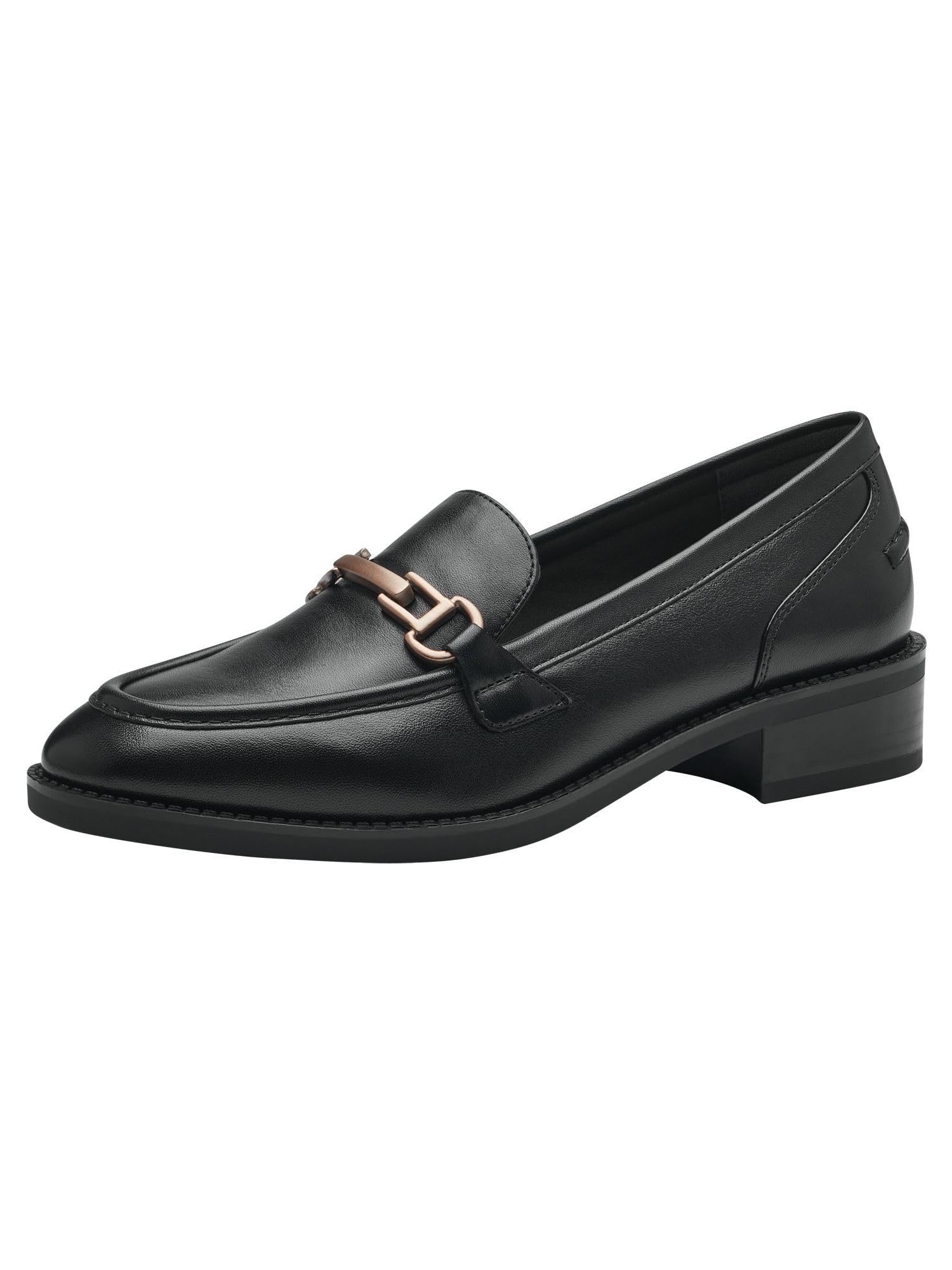 Tamaris Women's Leather Slippers, Black/Black, 37 EU