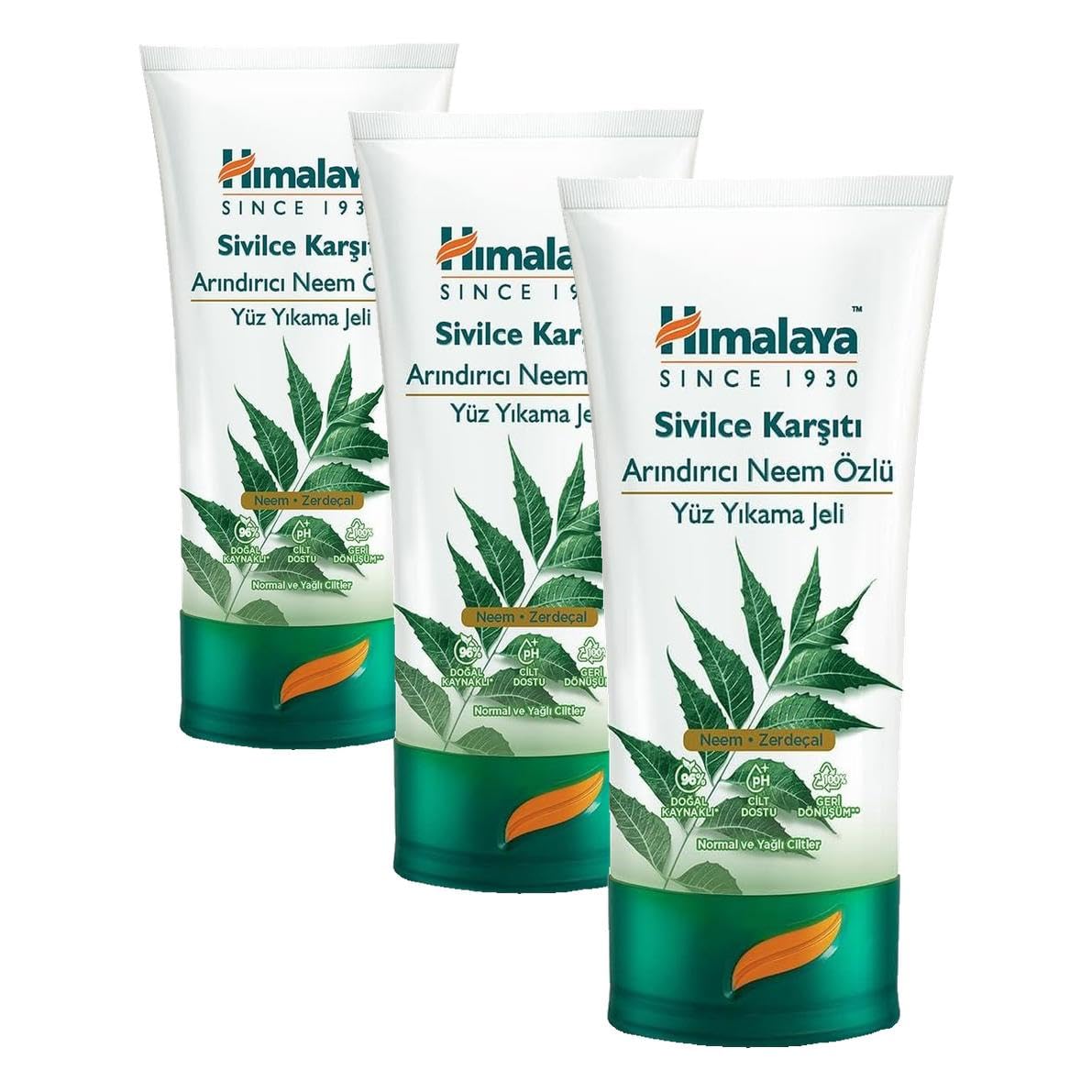 Himalaya Since 1930 Sivilce Karşıtı Arındırıcı Yüz Temizleme Jeli 150 ml | Neem & Zerdeçal | Normal ve Yağlı Ciltler (3 paketi)