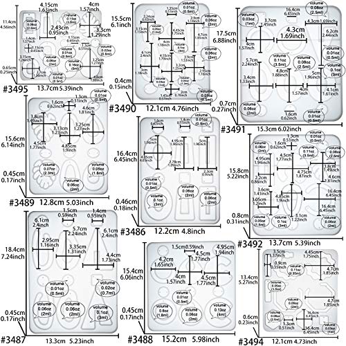 Earring Epoxy Resin Silicone Molds With Hair Clip Set Drop Dangle Stud Jewelry Casting Supplies 19-In-Set #TOP1