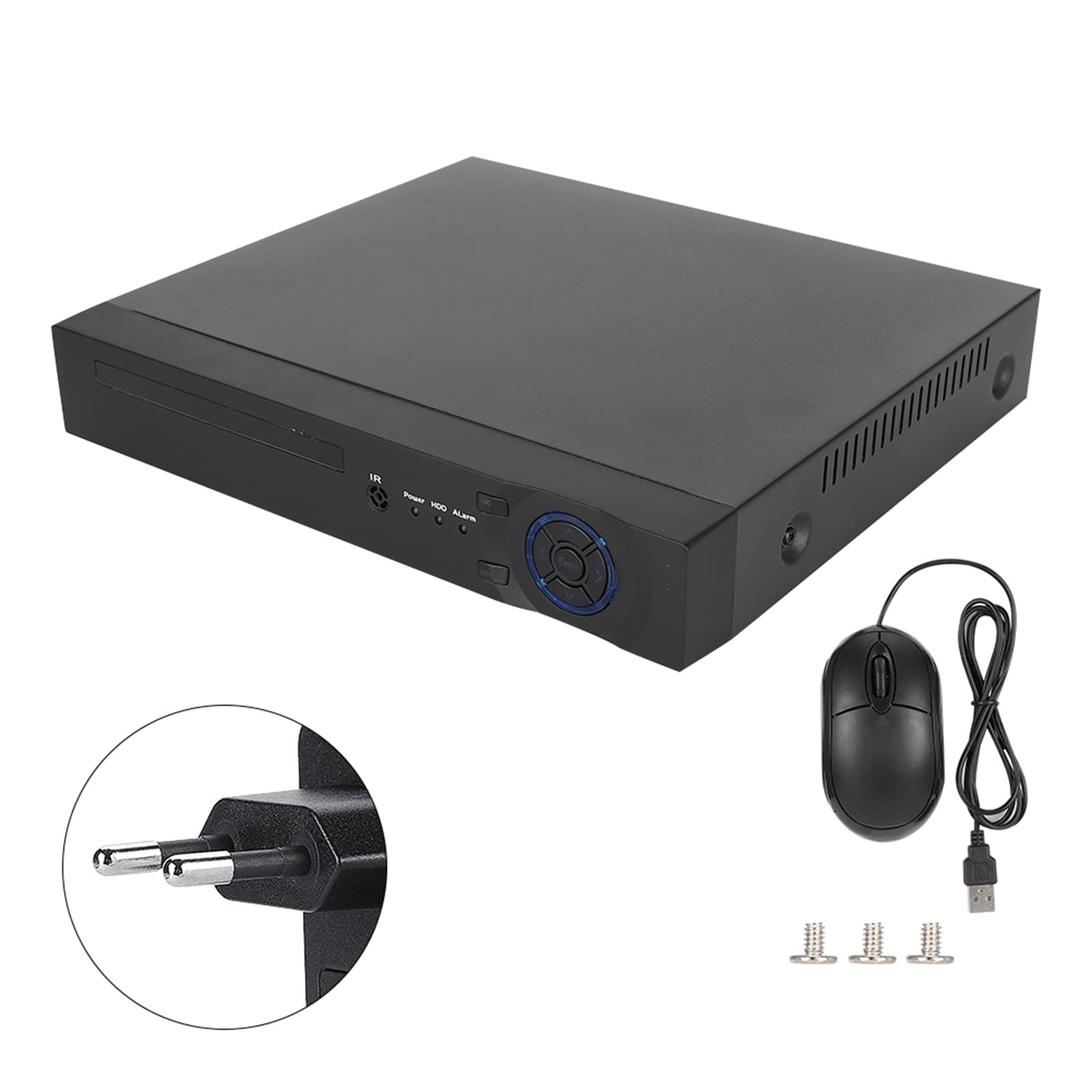 Videoregistratore di rete, AHD TVI CVI CVBS Registratori IP NVR Registratore su disco rigido di sorveglianza con rilevamento del movimento, Visualizzazione remota per telecamera di sicurezza(EU)