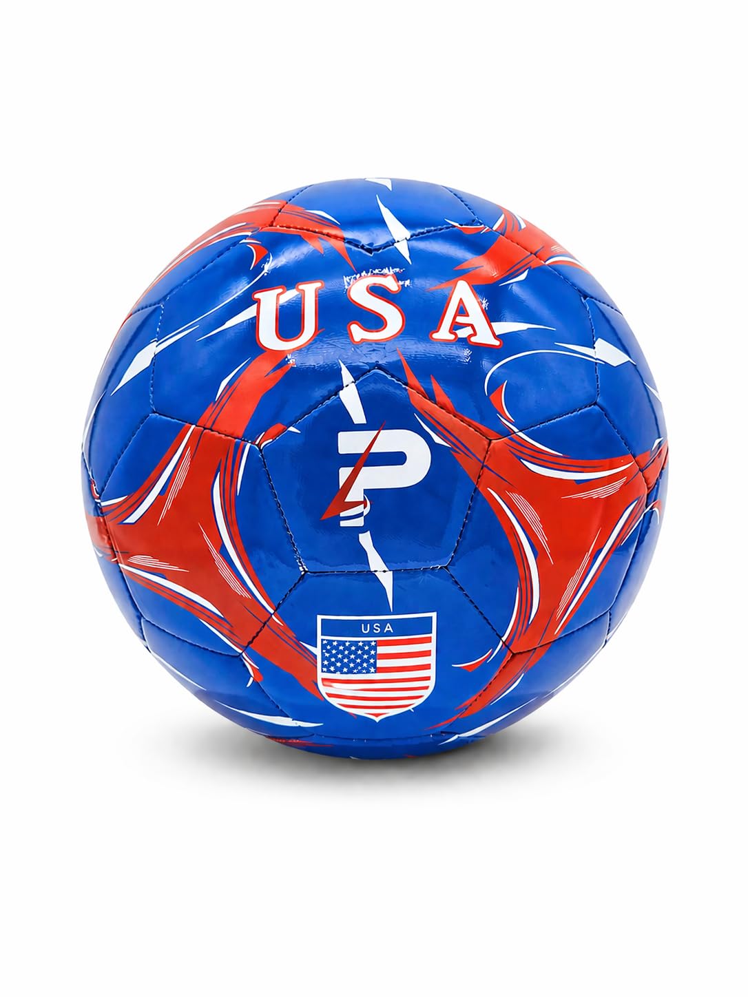 PLAYPRO Elite Edition Soccer Ball - Training Soccer Ball – Durable TPU Outdoor Ball – Country Design (USA, Argentina, Brasil, Mexico, Portugal & More) (USA Blue, 5) — image 1