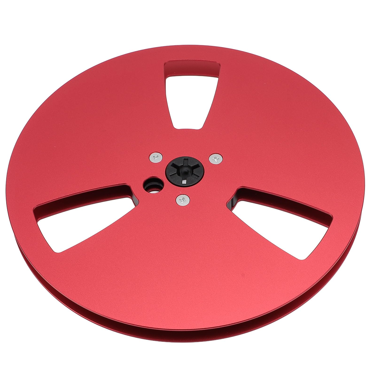 SIXRUN 1/4 Zoll 7 Zoll Leere Bandspule, 3 Löcher Aluminiumlegierung (Rot)