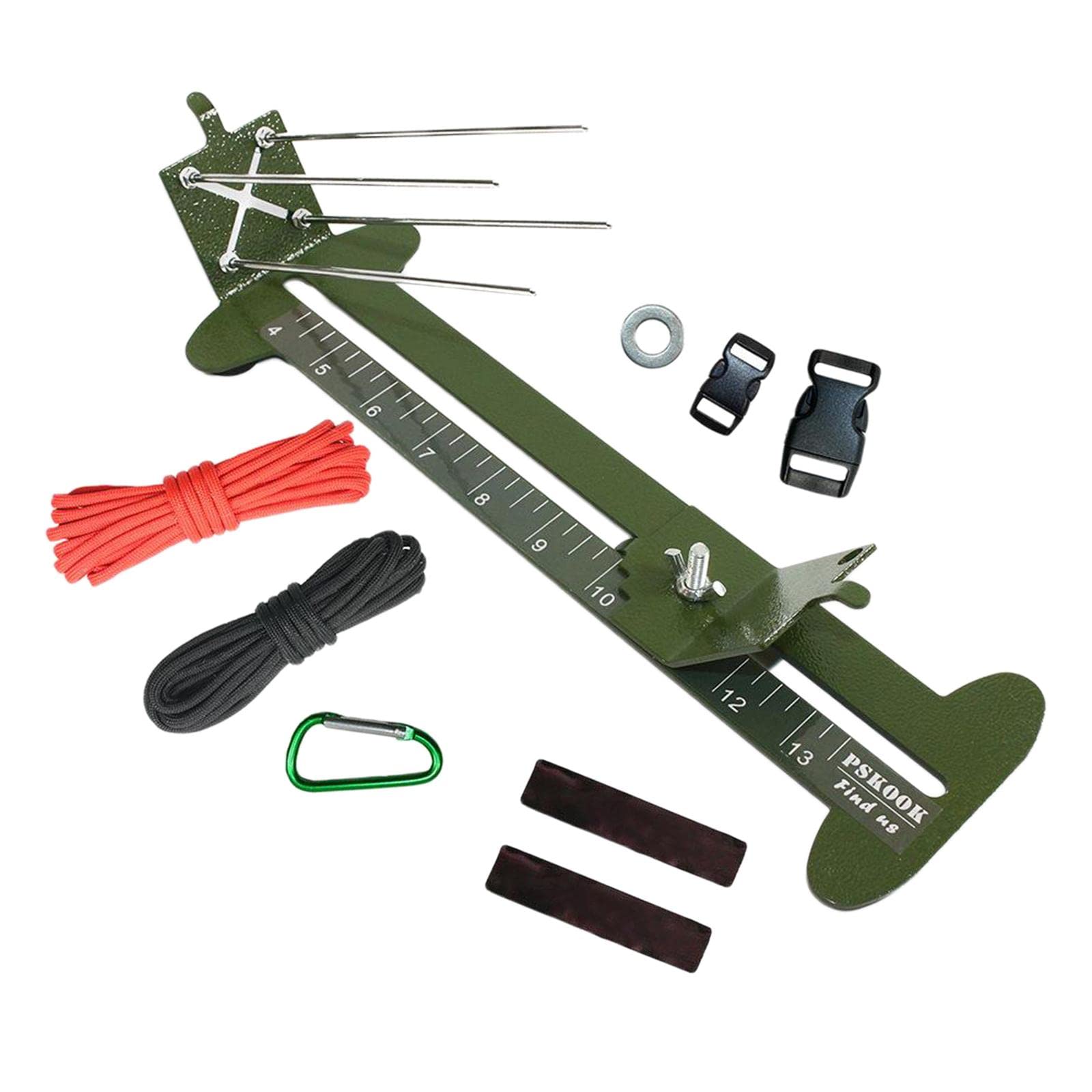 Paracord Armband Webrahmen Set Bastelwerkzeug Makramee Knüpfhilfe Edelstahl Funktion für Erwachsene für Outdoor Sport Camping Wandern Reisen