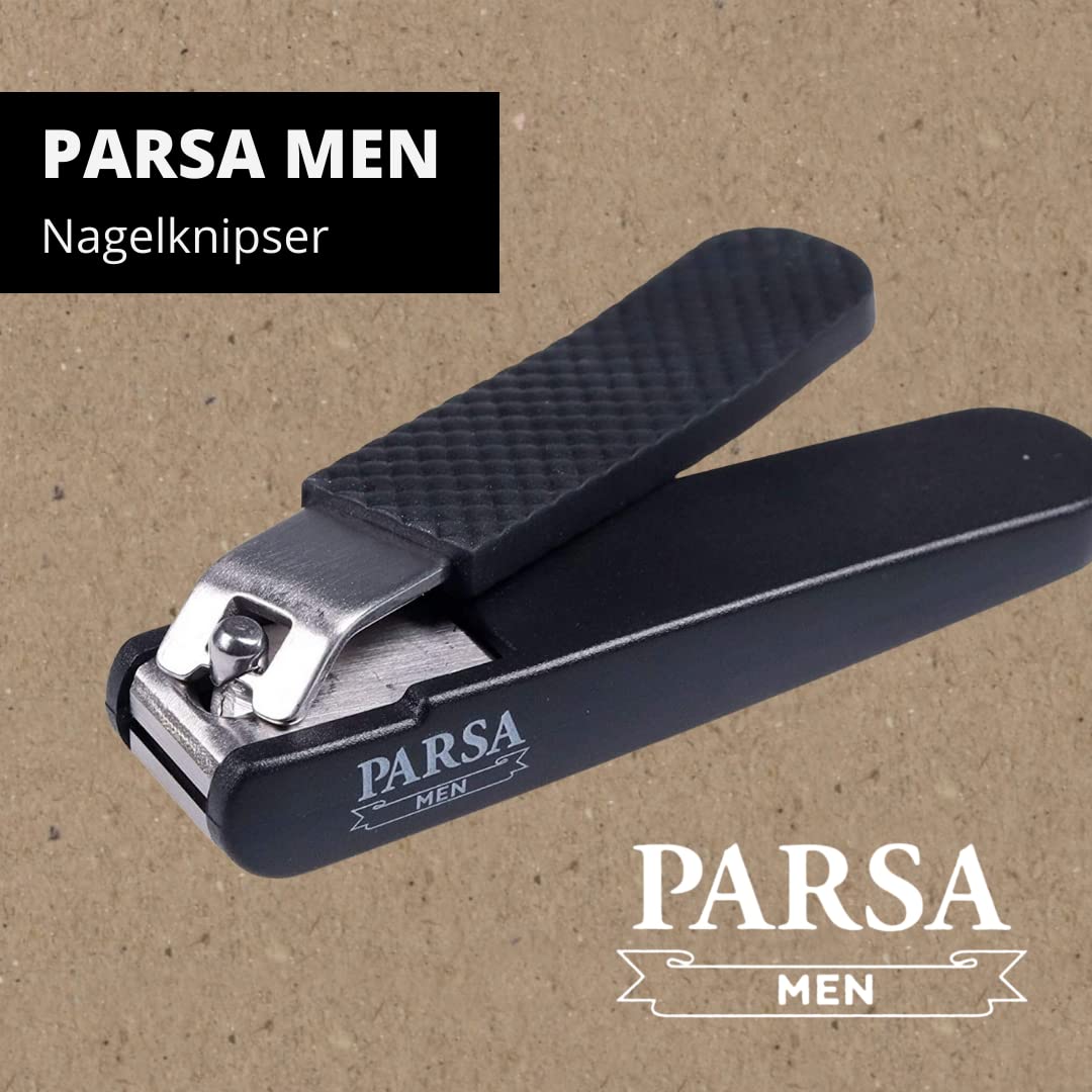 Nail Clipper PARSA Men Foot Nail Clipper Nail Clippers for Toenails and Toenails, Black - Image 2