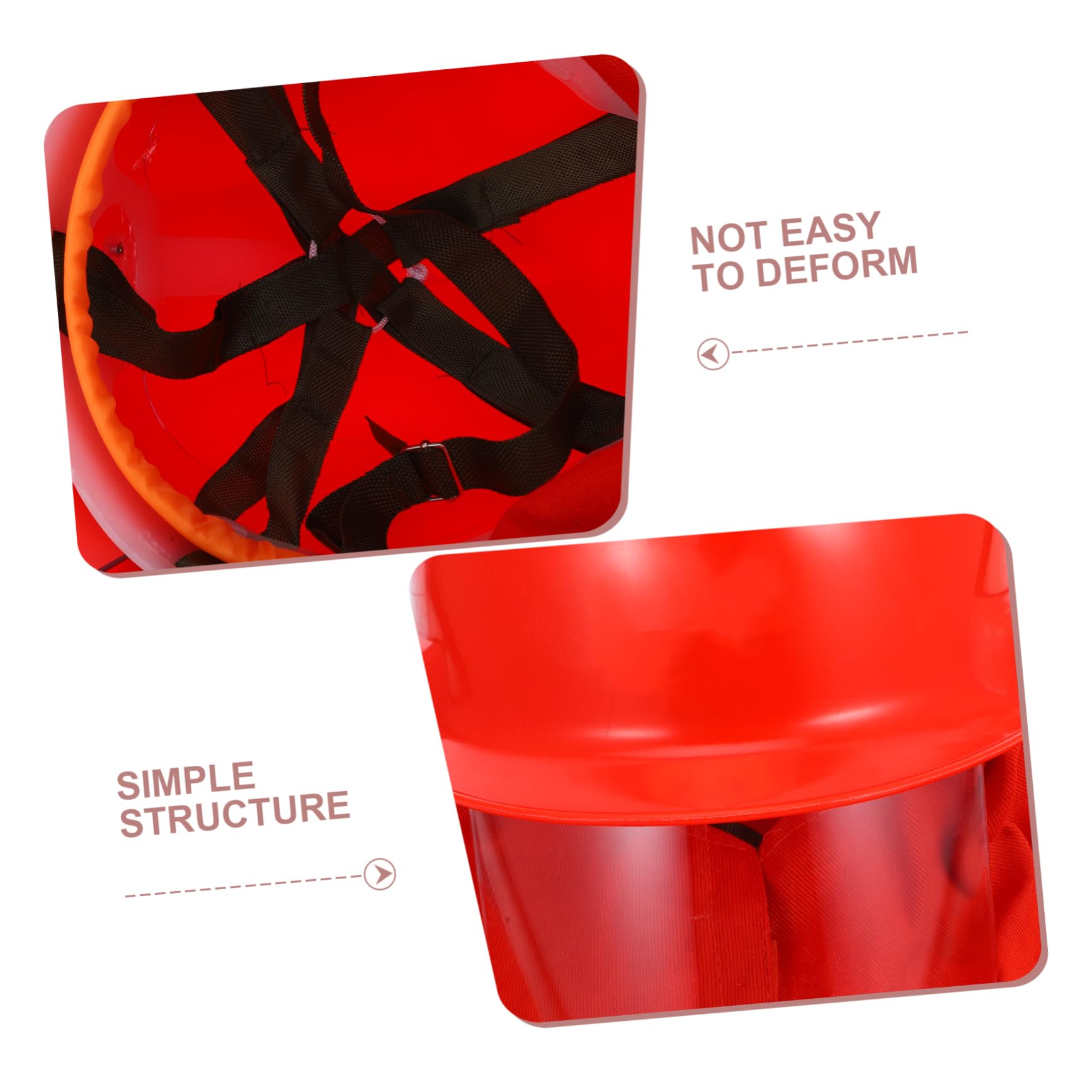 Casco da Vigile del Fuoco Rosso in Abs per Lavoro Antincendio | Protezione per Diverse Situazioni di Incendio, Uso Professionale per Operatori Antincendio, Design Pratico
