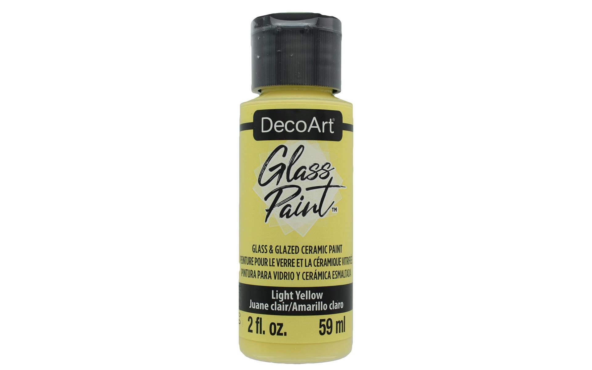 Decoart Light Yellow Glass Paint - 2Oz.