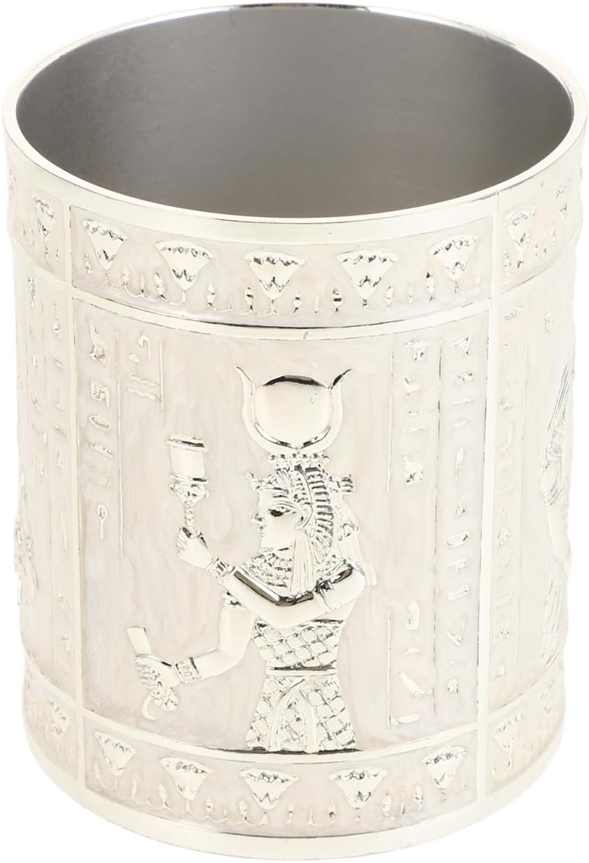 STOBAZA Egyptian God Pen Holder Vintage Office Desk Organizer Resin Pencil Cup for Home Study Room Decoration