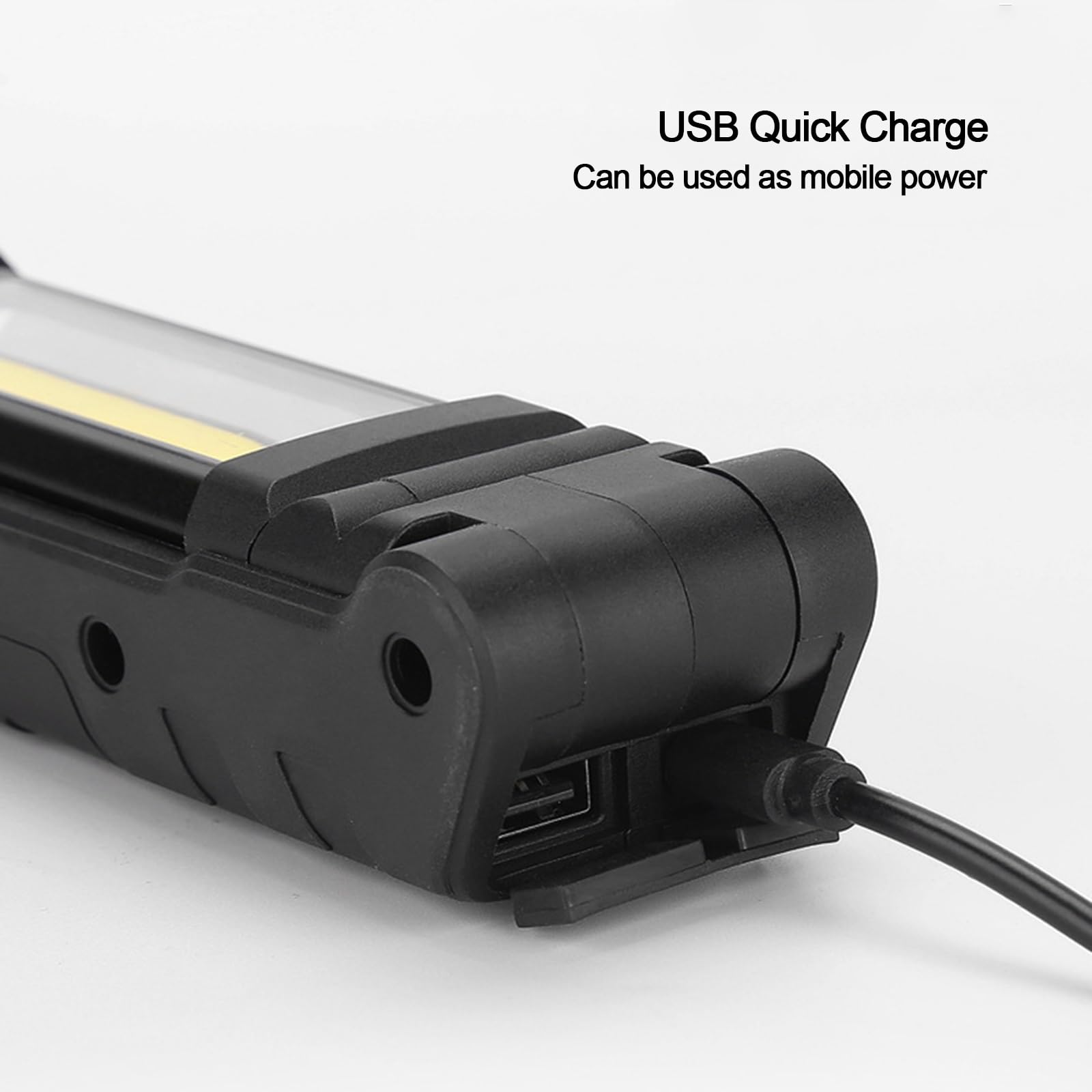 Luz de Trabajo LED Inalámbrica Foco de Camping Regulable Puerto de Carga USB 270° Rotación Magnética Luz Mecánica para Reparación de Coches, Senderismo Pesca Iluminación al Aire Libre