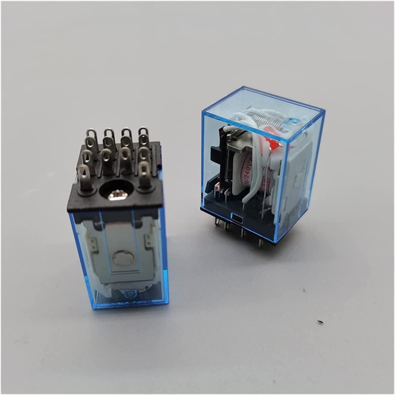 Relais 1PCS MY4NJ 5A 14PIN Spule 4DPDT mit PYF14A Sockel Basis DC12V 24V AC220V LED Elektronische Micro Mini Elektromagnetische Relais Ersatzteile (Color : Dc24, Size : A SET)