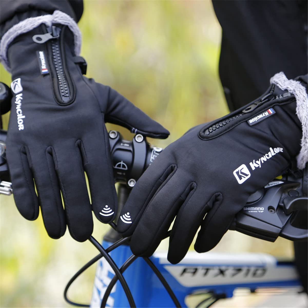 Handschuh, Handschuhe, Thermohandschuhe, Winterhandschuhe for Herren und Damen, Touchscreen-Handschuhe, warme Handschuhe for kaltes Wetter for Radfahren, Fahren, Laufen, Camping, Wandern