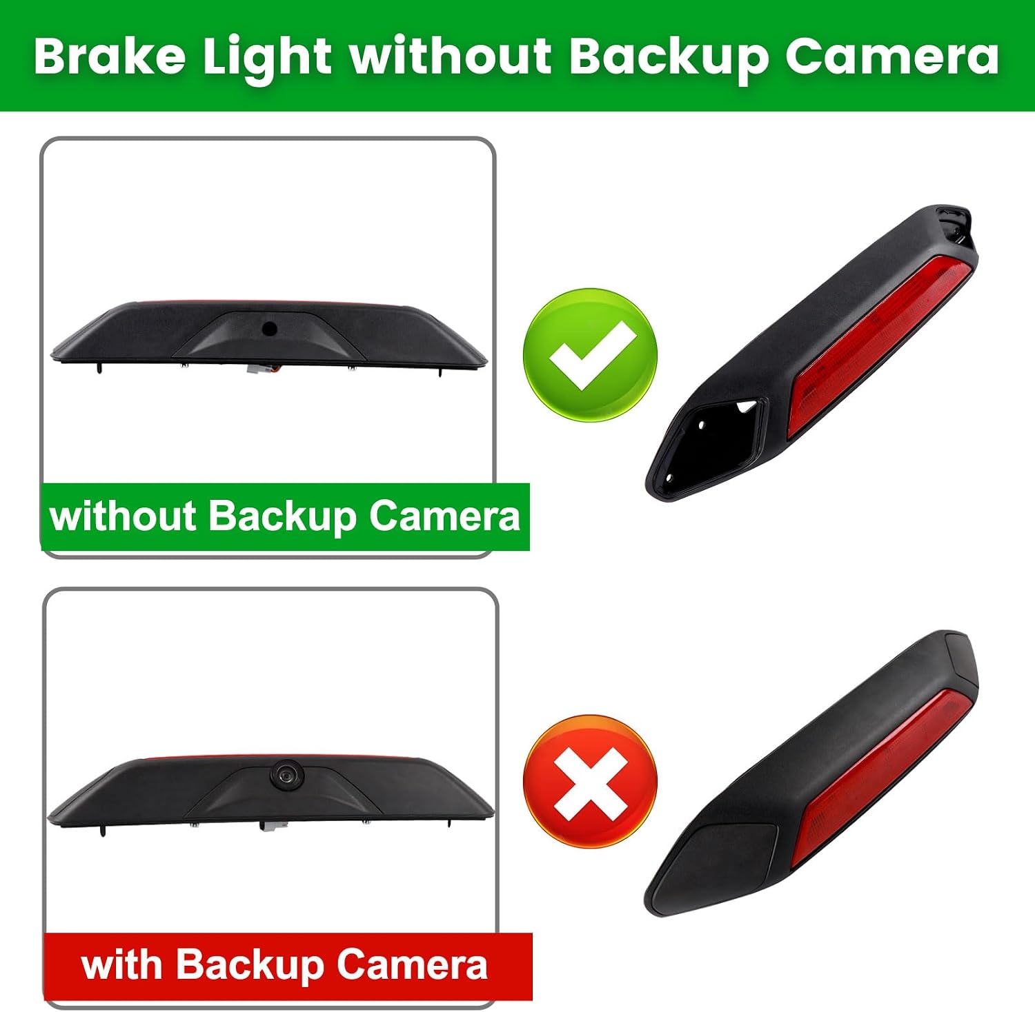 LED Third Brake Light Compatible with 2018 2019 Ford Transit 150 250 350 350HD Rear Center High Mount 3rd Stop Lamp Replace JK4Z13A613AA JK4Z13A613AD