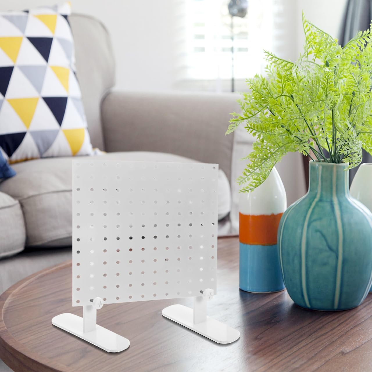 Pegboard Mount Bracket 2pcs Desk Accessories Heavy Duty Metal T-Shaped Stand for Office Display