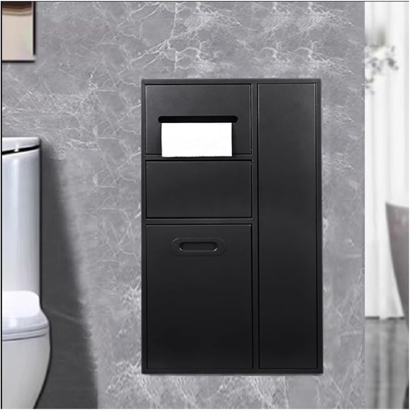 Amazon.com: PHLEPS Stainless Steel Shower Nich Stainless Steel Shower Nich, Multi-Layer Trash ...