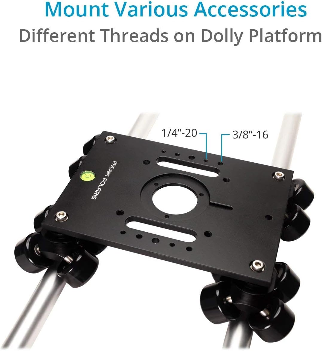 Onе-Dау Sаlе: Uр tо 70% оƒƒ PROAIM Polaris Portable Camera Dolly w Universal Track Ends for 1¼”-2” Speed Rail/Track | Mitchell Mount, 75mm & 100mm Bowl Adapter| For DSLR Video Film Camera Camcorder up to 200kg/440lb (DL-PLRS-01)