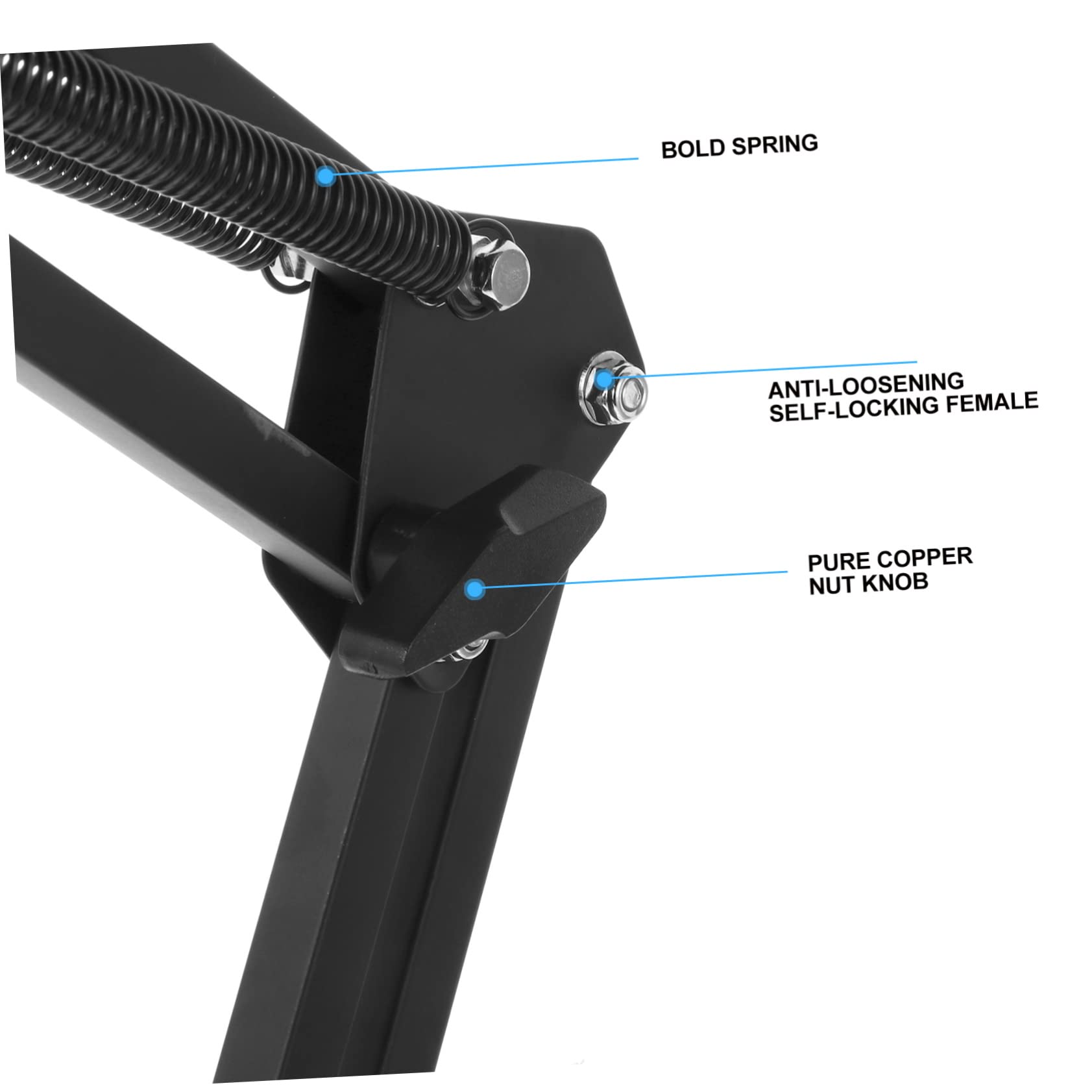 Soporte de Brazo Articulado Negro, para Cámara Web de Escritorio Metal