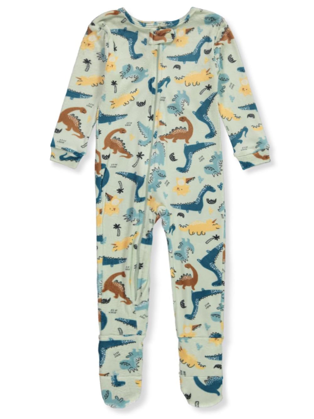 Mon PetitBaby Boys' Velour Dinosaur Coveralls