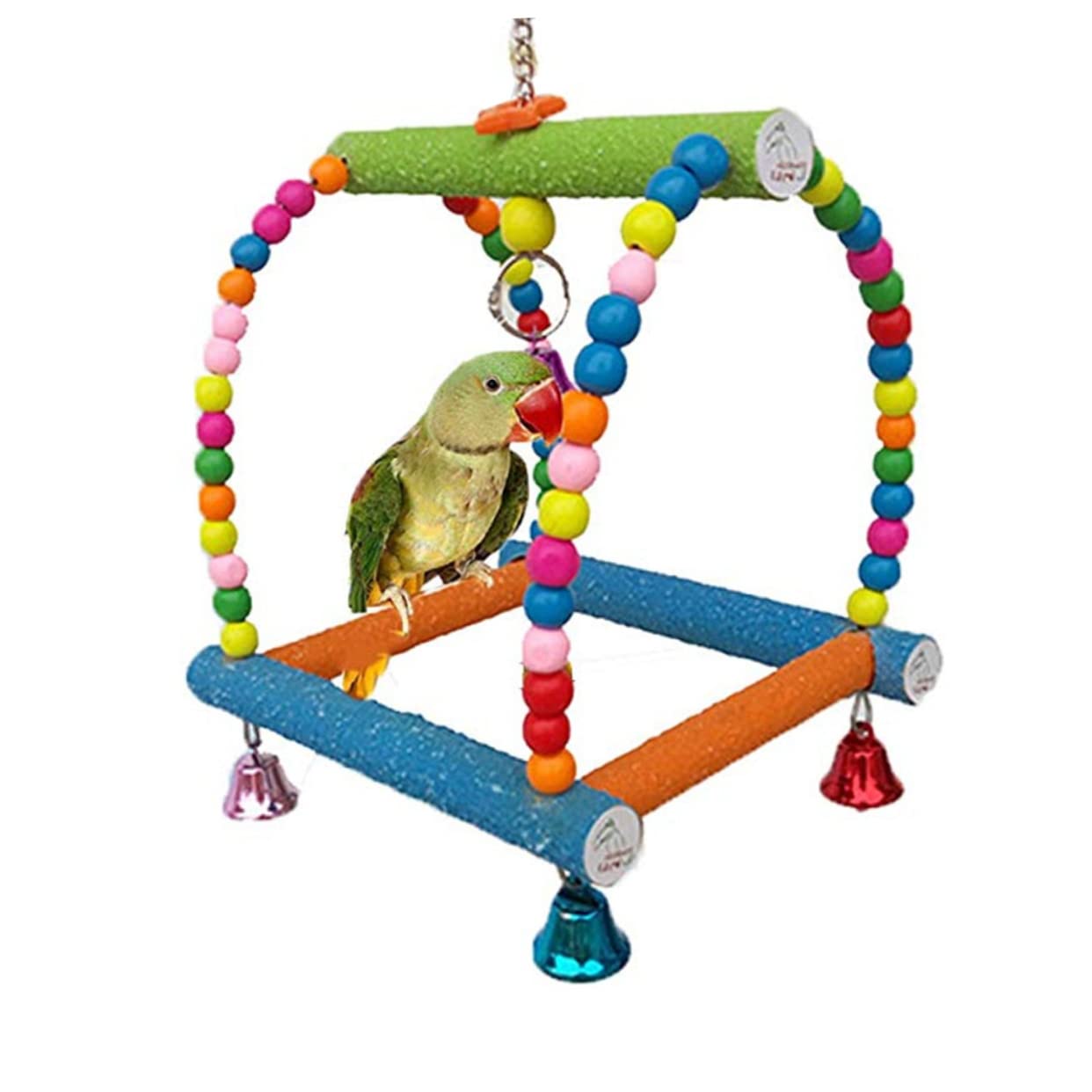 BESPORTBLE Giocattolo per Pappagallo con Altalena Scala Giocattolo per Pappagallo Realizzato in Materiale Sicuro per Il Gioco dei Pappagalli da Masticare
