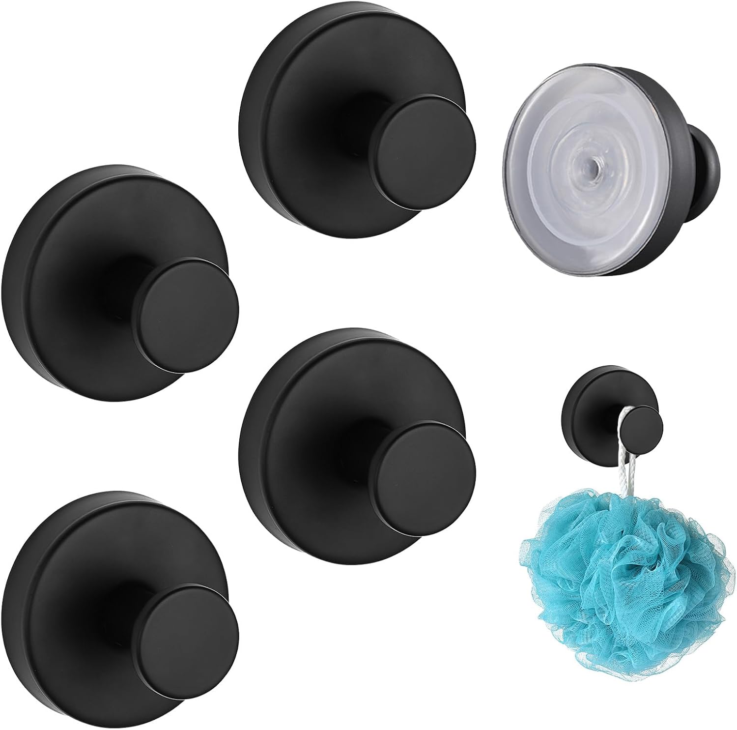 Hongzhanfa 2-Pack Stainless Steel Suction Cup Hooks – 20lb Capacity, No-Drill Towel Hangers For Bathroom & Kitchen