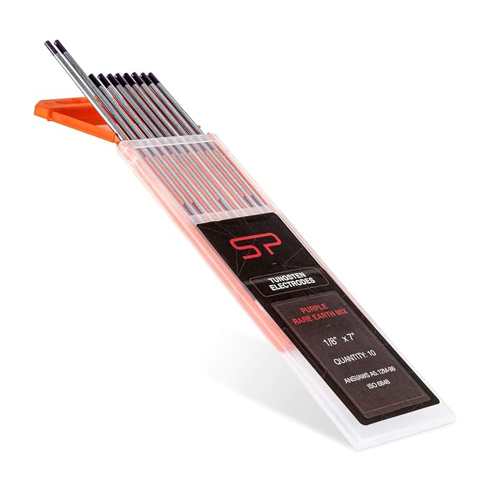 Buy SPARC TIG Tungsten Welding Electrodes Set Of 10 Purple Tungsten Electrodes, 1/8, 7 Inches