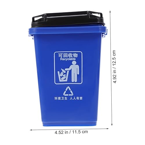 Miniatura 7 de Cabilock Juego de 2 piezas de mini cubo de basura en la acera, juego de reciclaje creativo para lápices, organizador de escritorio para el hogar,