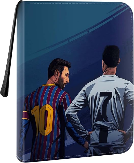 NICEKOOL Scrapbook for World Cup 2022 Card Album for Football, Trainer Trading Card Albums, Card Holder for Football, Folder Book for Football, 50 Page 400 Cards Capacity Football, Navy Blue