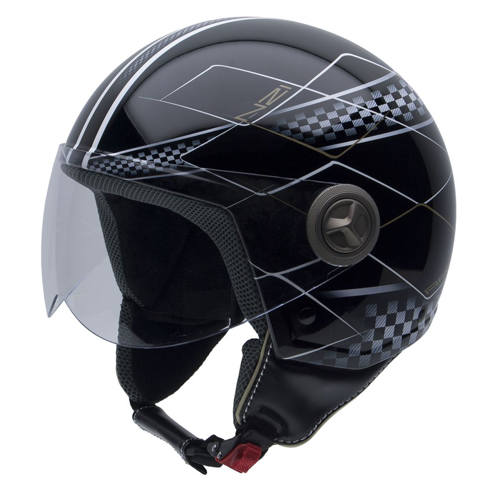 NZI 3D Vintage II Open Face Motorcycle Helmet — view 3