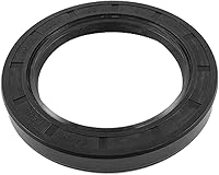 Vista 51 de uxcell Caucho doble de los labios del sello de aceite del eje rotatorio métrico 49.2x82.0x16.4 ft m TC, negro