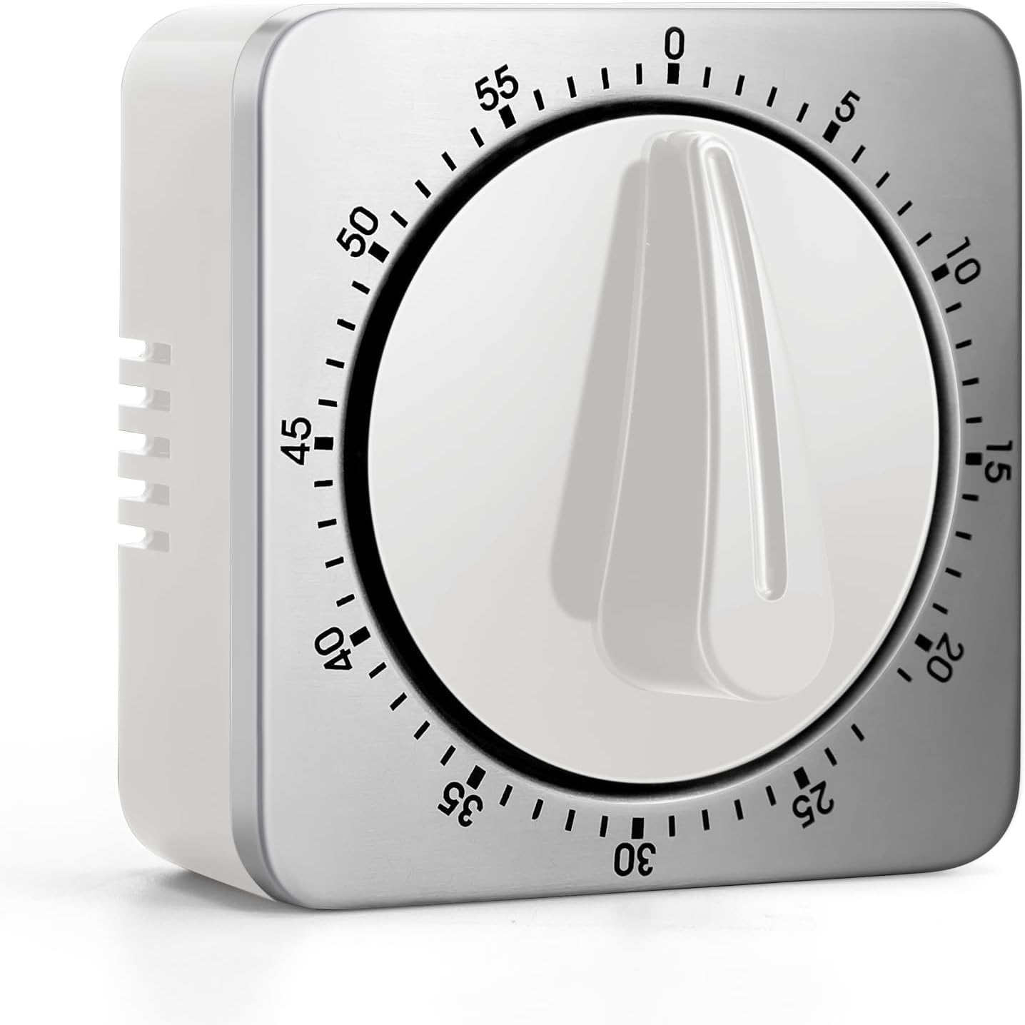 Kitchen Timer, Eieruhr Mechanisch Keine Batterien Erforderlich, Küchenwecker 100% Mechanische Mit Edelstahlgehäuse - Küchenuhr, Stoppuhr, Countdown-Erinnerung Magnetisch Küchenuhr Eieruhr (White)