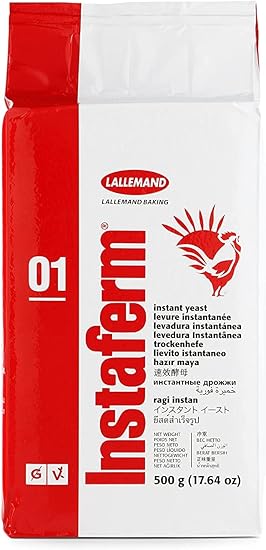 Levadura seca de panadero Lallemand - 500 g vegana y sin soja para pan, bollos y pizza