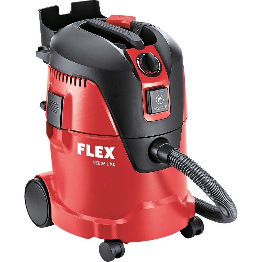 Flex Aspirapolvere di sicurezza VCE 26 L MC (1200 W, aspirapolvere industriale con accessori, contenitore da 25 l, capacità di liquidi 16 l, lunghezza tubo 3,5 m) 405426