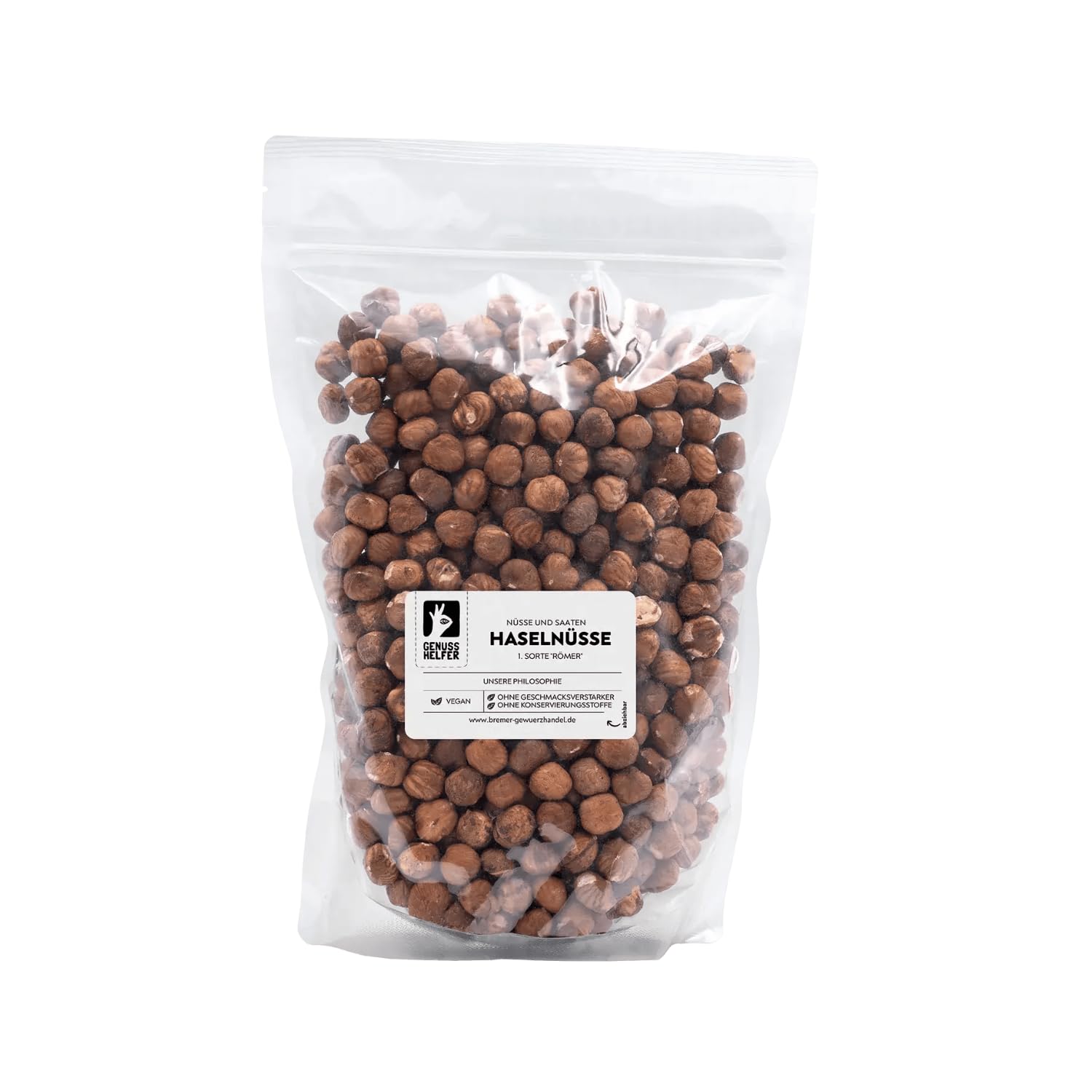 Bremer Gewürzhandel Haselnüsse, ganz, Haselnusskerne, geschälte Haselnüsse, 1kg