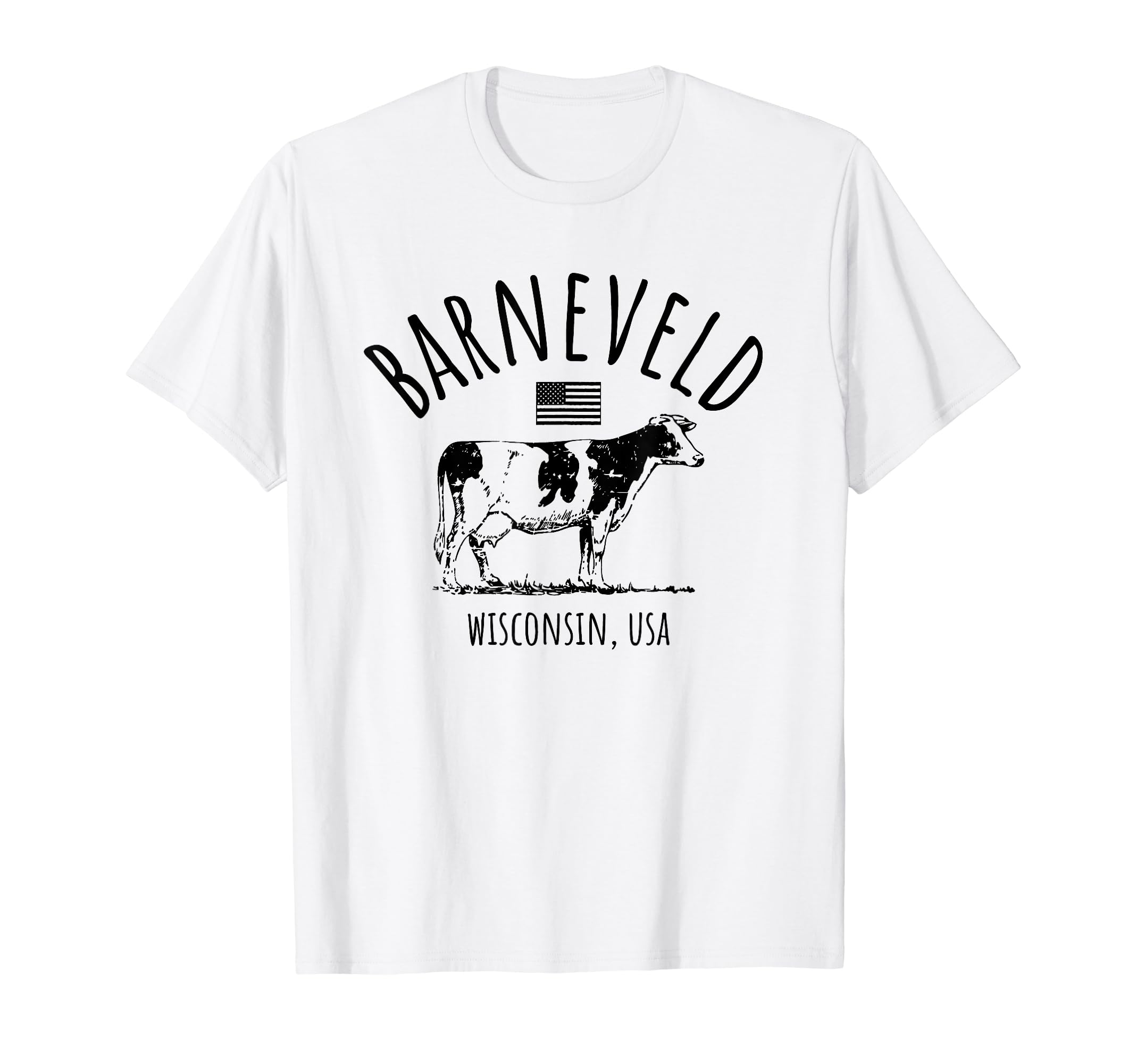Barneveld Wisconsin USA Retro Cow Vintage Style Design T-Shirt