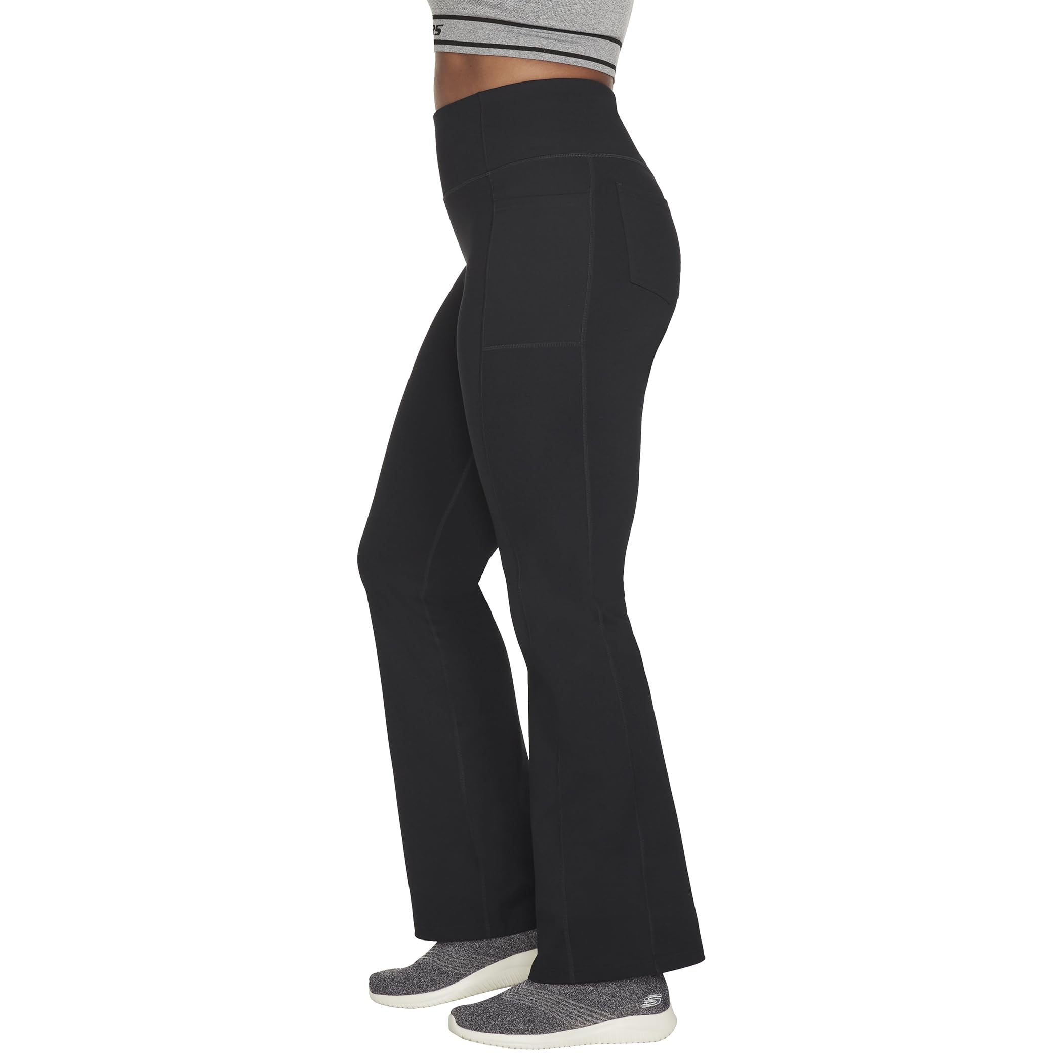 Skechers Pantaloni svasati da donna Go Walk a vita alta