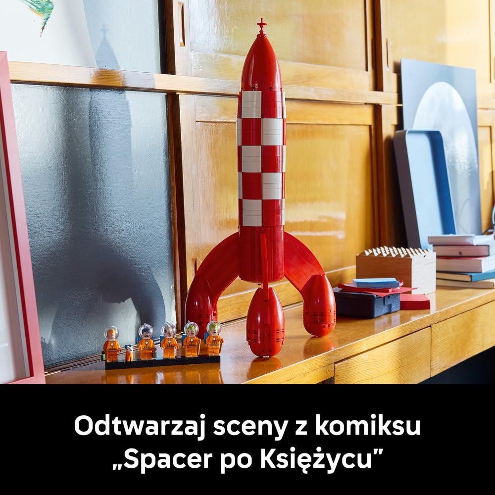 LEGO Ideas Tintin® i rakieta na Księżyc 21367 | Model rakiety, zestaw dla dorosłych, prezent dla fana Tintina, 1283 elementy