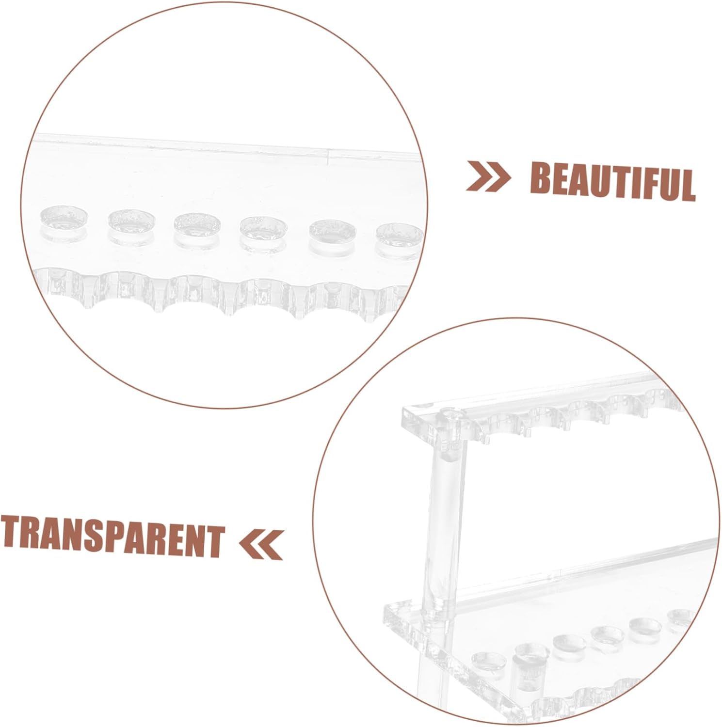 Acrylic Fork and Spoon Organizer Rack Multi-functional Compartment Display Holder for Cutlery Makeup Brushes and Stationery Stylish and Sturdy Storage for
