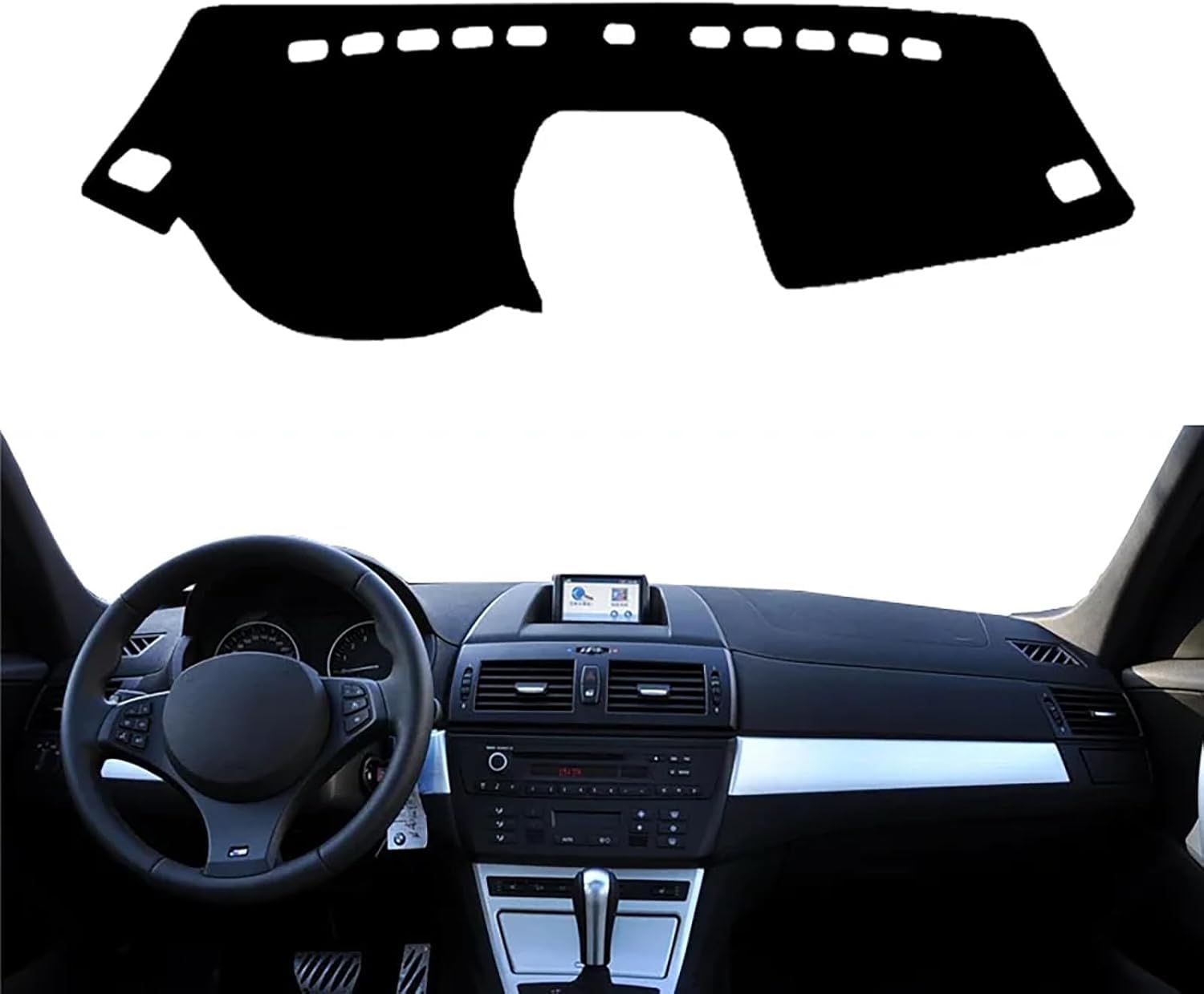 ZhangXD Car Dashboard Cover for BMW X3 2006 2007 2008 2009 2010, Non-Slip Dash Board Sun Shield Protector Anti-Glare Anti Dust Interior Accessories